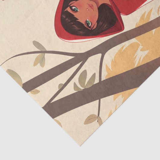 Sprookjesvrienden Little Red Riding Hood & Alice Tissuepapier (Detail)
