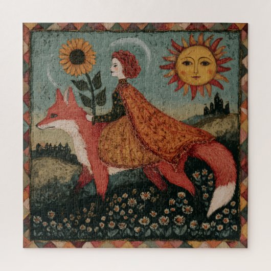 Sprookjesvrouw en Vos Legpuzzel (Verticaal)