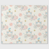 Sprookjeswagen Royal Fleur Gold Blush Ivoor Cadeaupapier (Vlak)
