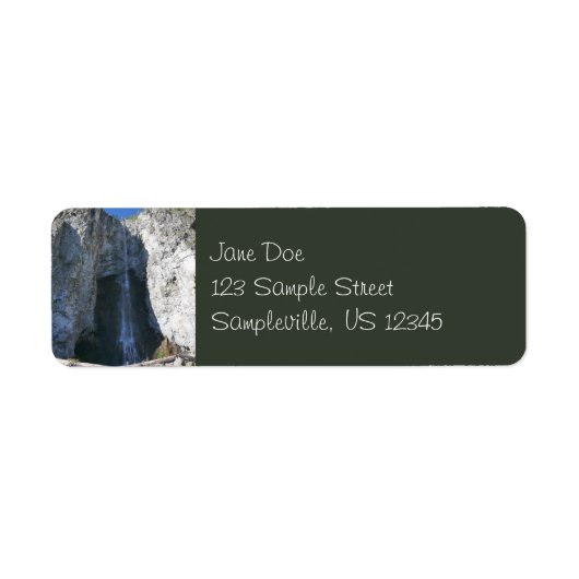 Sprookjeswaterval Etiket (Voorkant)