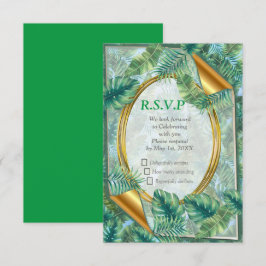 Sprookjeswereld met een tropische smaak RSVP kaartje