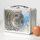 Sprookjeszegel in de oceaan van bloemen (In situ)