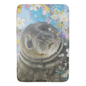 Sprookjeszegel in de oceaan van bloemen badmat (Voorkant Verticaal)