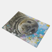 Sprookjeszegel in de oceaan van bloemen deurmat (Schuin)