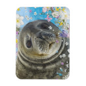 Sprookjeszegel in de oceaan van bloemen magneet (Verticaal)