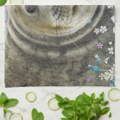 Sprookjeszegel in de oceaan van bloemen theedoek (Gevouwen)