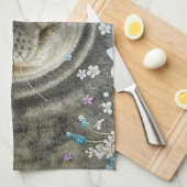 Sprookjeszegel in de oceaan van bloemen theedoek (Quarter Fold)