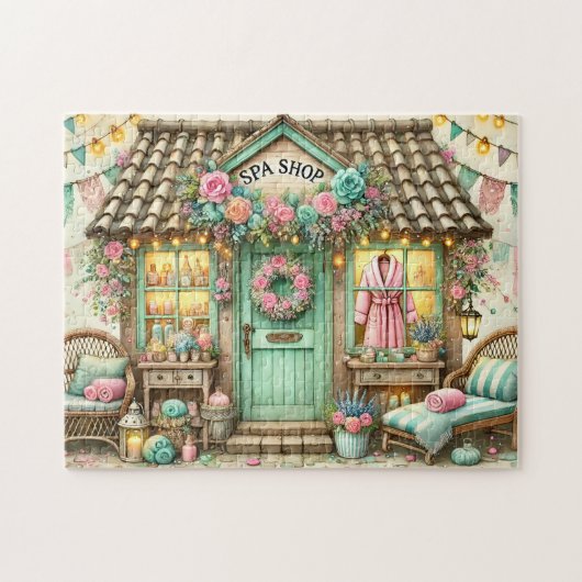 Sprotse Spa Winkel Bloemenkamer Ontspanning Legpuzzel (Horizontaal)