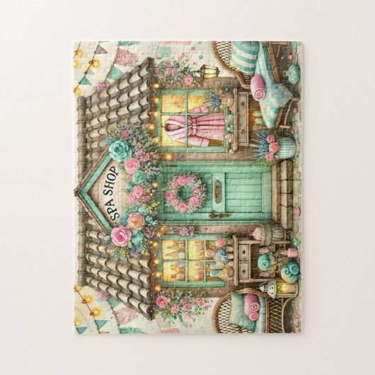 Sprotse Spa Winkel Bloemenkamer Ontspanning Legpuzzel (Verticaal)