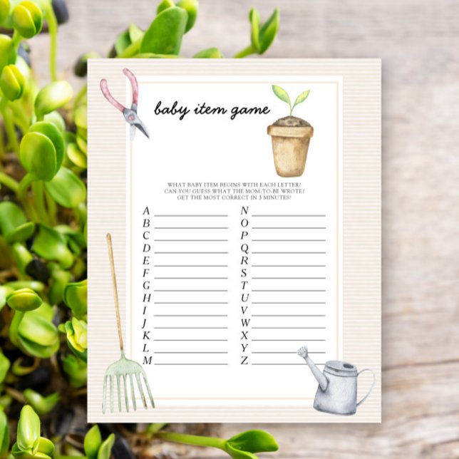 Sprout Baby Item Spel. Baby shower spel (Creator heeft geüpload)