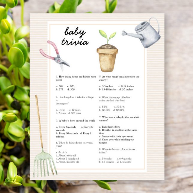 Sprout Baby shower - Baby trivia spel (Creator heeft geüpload)
