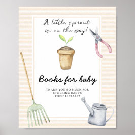 Sprout baby shower - boeken voor baby poster