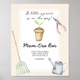 Sprout baby shower - Momosa bar Poster