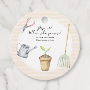 Sprout Baby shower Pop het! Als ze poppen Bedankjes Labels