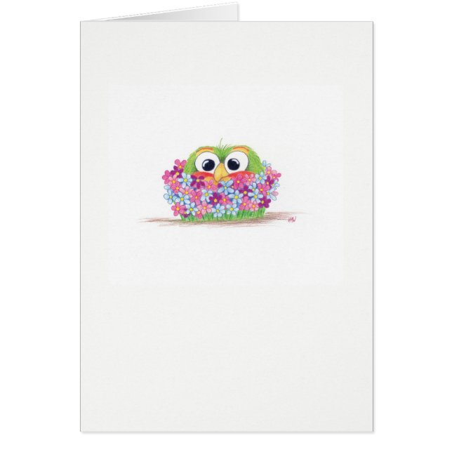Sprout Bouquet blanco kaart (Voorkant)