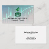 Sprout Coins Financiële Logo | Beursgrafiek Visitekaartje (Voorkant / Achterkant)