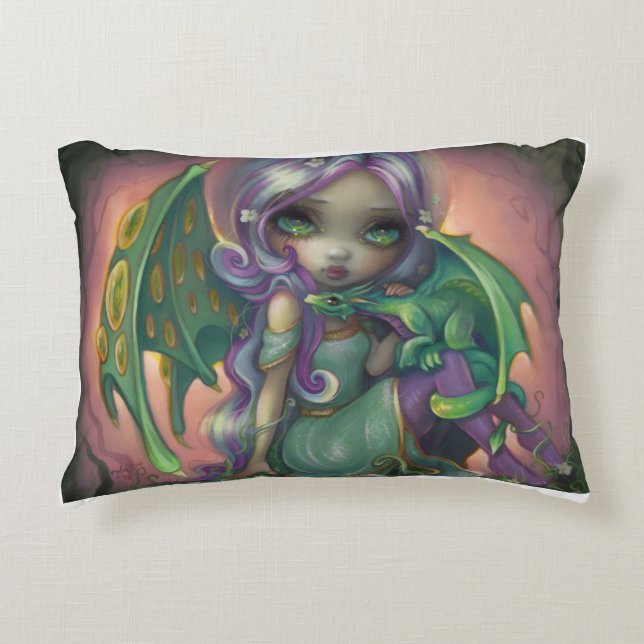 Sprout Dragonling Worpillow  Accent Kussen (Voorkant)