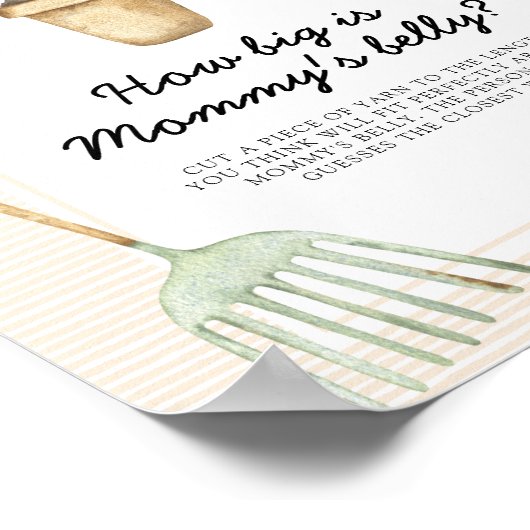 Sprout - hoe groot is het buikspel van mama poster (Hoek)