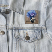 Sprout in een Tutu Vierkante Button 5,1 Cm (In situ)