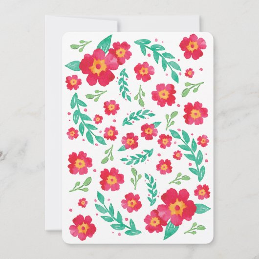 Sprout Plant Baby shower Garden Pot Waterverf Kaart (Achterkant)