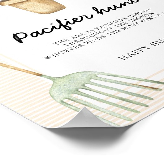 Sprout - speen jacht baby shower spel poster (Hoek)