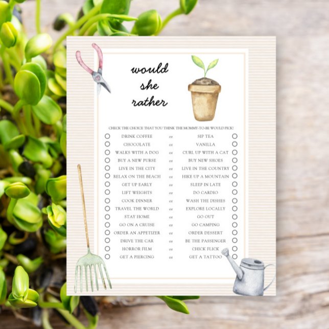 Sprout zou ze liever Baby shower spel (Creator heeft geüpload)