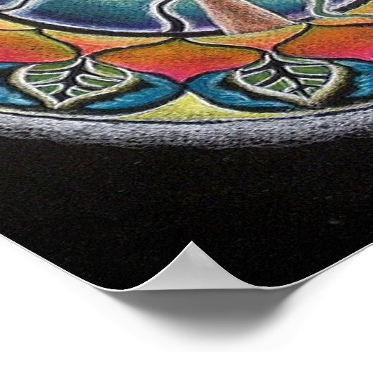 Sprouting Heart Mandala Poster (Hoek)