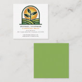 Sprouting Seed and sun Organic Farmer Vierkante Visitekaartje (Voorkant / Achterkant)