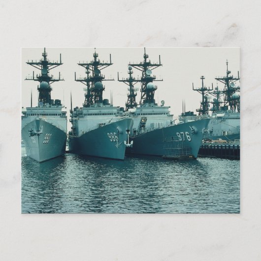 Spruance class destroyers, NAV STA, San Diego, Cal Briefkaart (Voorkant)
