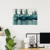 Spruance class destroyers, NAV STA, San Diego, Cal Poster (Thuiskantoor)
