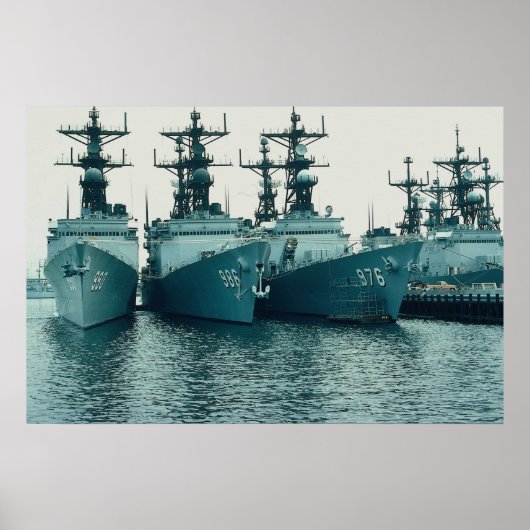 Spruance class destroyers, NAV STA, San Diego, Cal Poster (Voorkant)