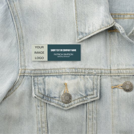 Spruce Blue Green Company Logo Naam werknemer Tite Naamplaatje (In situ)