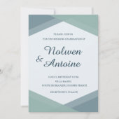 Spruce Blue Mint Geometrische Elegante Moderne Huw Kaart (Voorkant)