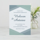 Spruce Blue Mint Geometrische Elegante Moderne Huw Kaart (Staand voorkant)