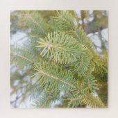 Spruce Branches in sneeuw. Bestel nu Legpuzzel (Horizontaal)