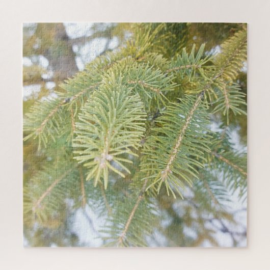 Spruce Branches in sneeuw. Bestel nu Legpuzzel (Verticaal)