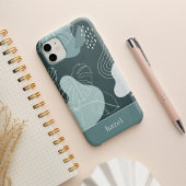 Spruce Green Boho Tropical Monstera Leaf iPhone Hoesje
