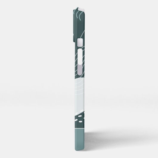 Spruce Green Boho Tropical Monstera Leaf iPhone Hoesje (Linkerkant)