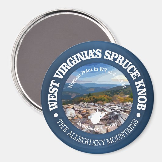 Spruce Knob Magneet (Voorkant / Achterkant)