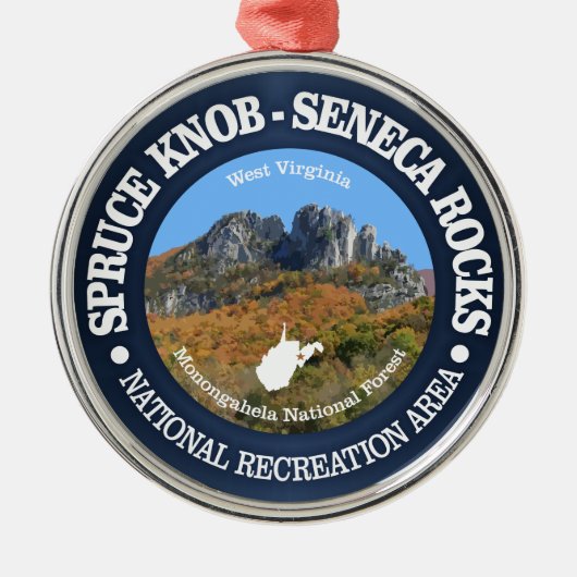Spruce Knob - Seneca Rocks NRA Metalen Ornament (Voorkant)