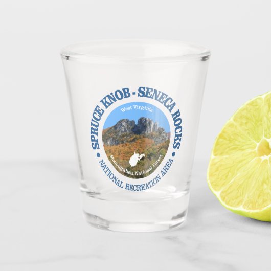 Spruce Knob - Seneca Rocks NRA Shot Glas (Voorkant)