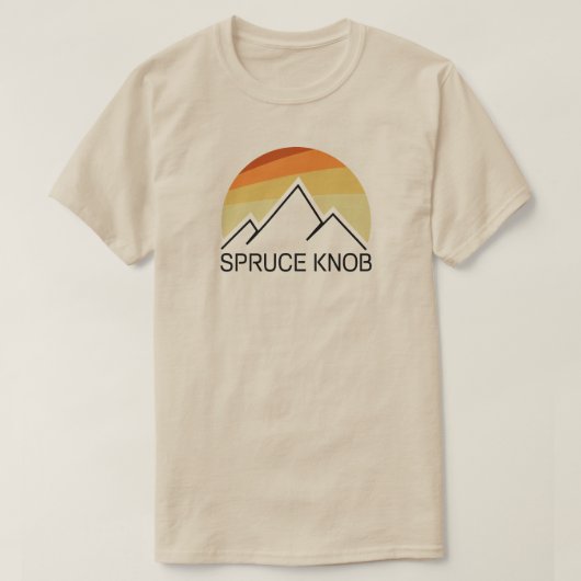 Spruce Knob West Virginia Retro T-shirt (Design voorkant)