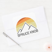Spruce Knob West Virginia Retro Vierkante Sticker (Envelop)