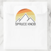 Spruce Knob West Virginia Retro Vierkante Sticker (Tas)
