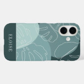 Spruce & Mint Boho Tropical Monstera Leaf Case-Mate iPhone Case (Achterkant (horizontaal))