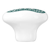 Spruce Pawprint Scandi Folk Art Keramische Knop (Zijkant)