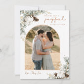 Spruce & Pine Cones kerstkaart met Arch-foto Kaart (Voorkant)