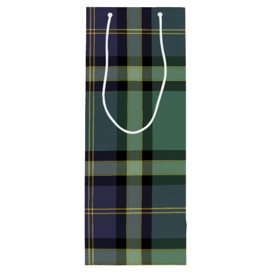 Spruce plaid wijn cadeautas (Achterkant)