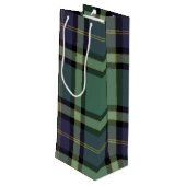 Spruce plaid wijn cadeautas (Achterkant Gekanteld)