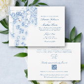 Spruce Point Inn all-in-one QR-code RSVP Bruiloft Kaart